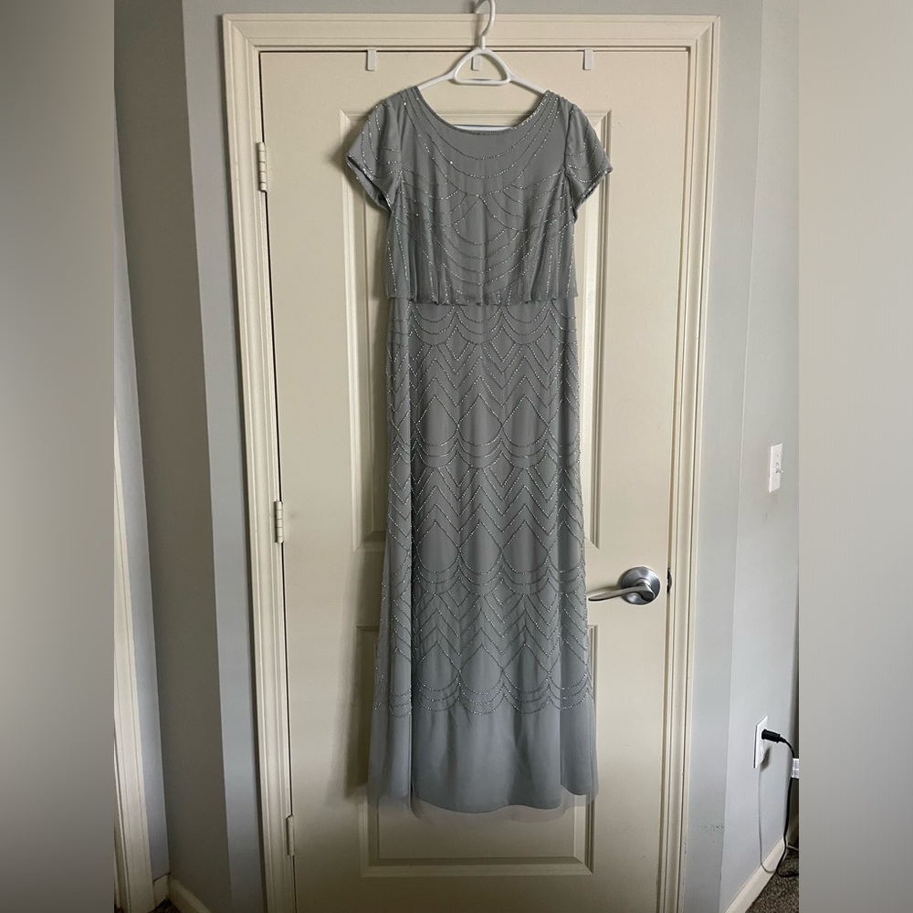 Adrianna Papell Beaded Blouson Gown